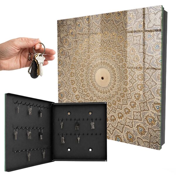 Armadietto portachiavi da parete Mandala decorativo