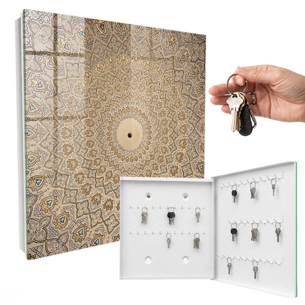 Armadietto portachiavi da parete Mandala decorativo