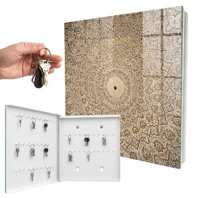 Armadietto portachiavi da parete Mandala decorativo
