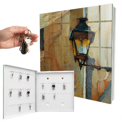 Cassetta portachiavi da muro Lampada retrò