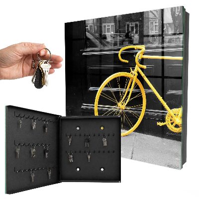 Cassetta portachiavi Bicicletta gialla