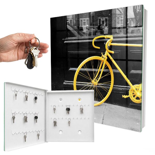 Cassetta portachiavi Bicicletta gialla