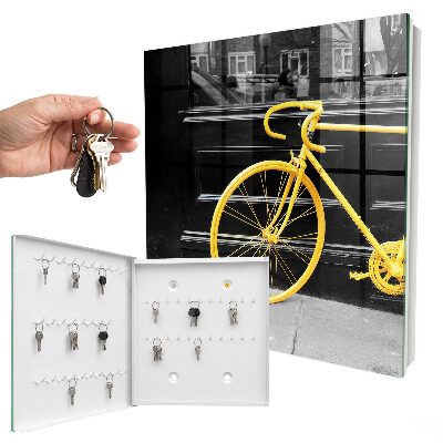 Cassetta portachiavi Bicicletta gialla