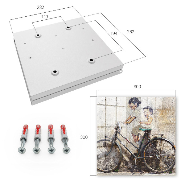 Cassetta portachiavi da muro Bambini e bicicletta