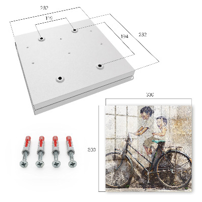 Cassetta portachiavi da muro Bambini e bicicletta