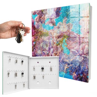 Cassetta portachiavi da muro Fiori colorati
