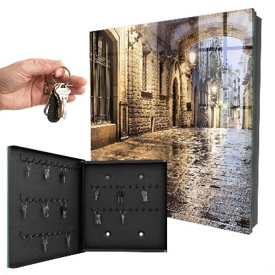 Cassetta portachiavi da muro Strada notturna