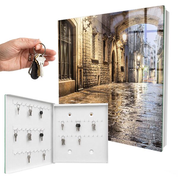 Cassetta portachiavi da muro Strada notturna