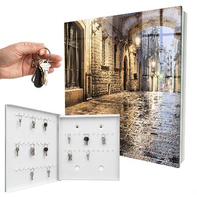 Cassetta portachiavi da muro Strada notturna