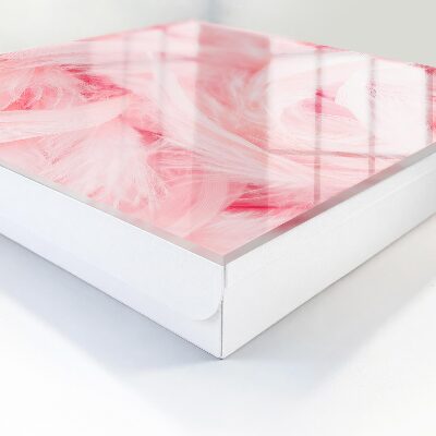 Cassetta portachiavi da muro Piume rosa