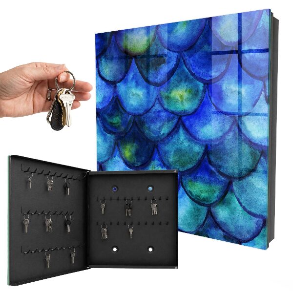 Cassetta portachiavi Squame blu
