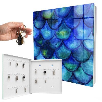 Cassetta portachiavi Squame blu