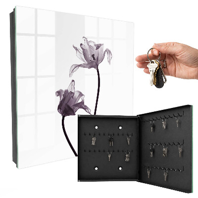 Armadietto portachiavi da parete Fiori minimalisti