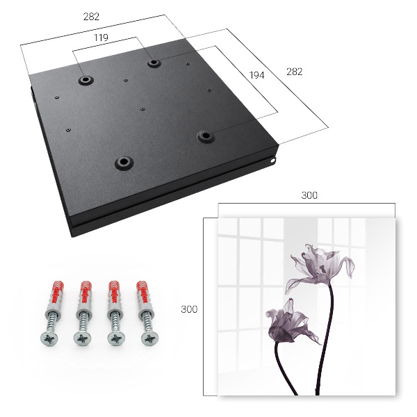 Armadietto portachiavi da parete Fiori minimalisti
