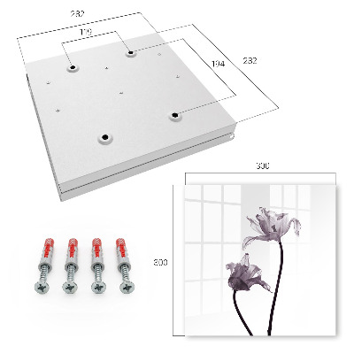 Armadietto portachiavi da parete Fiori minimalisti