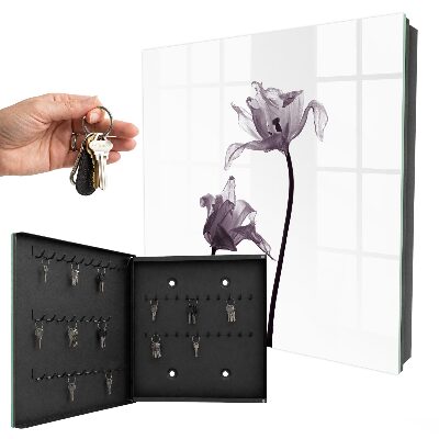Armadietto portachiavi da parete Fiori minimalisti