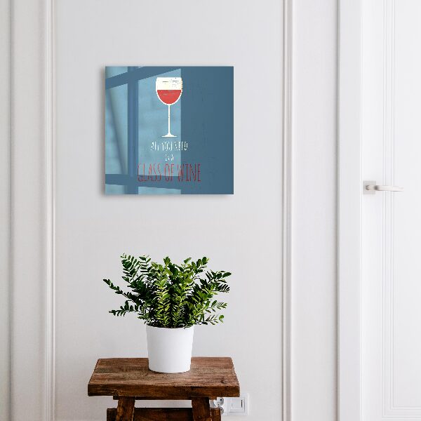 Cassetta portachiavi da muro Bicchiere di vino