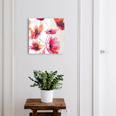 Armadietto portachiavi da parete Fiori ad acquerello
