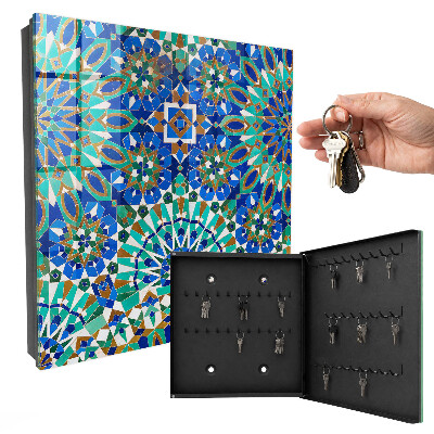 Armadietto portachiavi da parete Mosaico geometrico