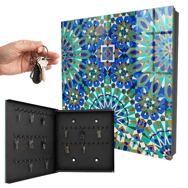 Armadietto portachiavi da parete Mosaico geometrico