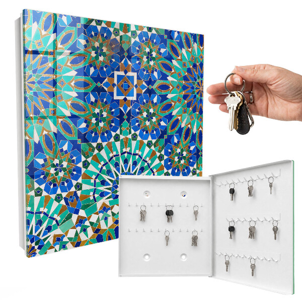 Armadietto portachiavi da parete Mosaico geometrico