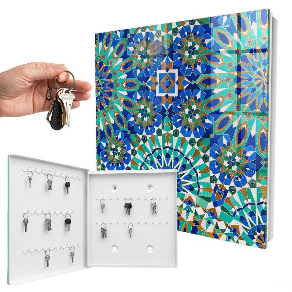 Armadietto portachiavi da parete Mosaico geometrico