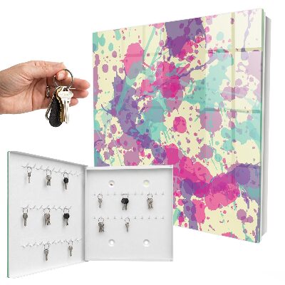 Cassetta portachiavi da muro Caos di colori