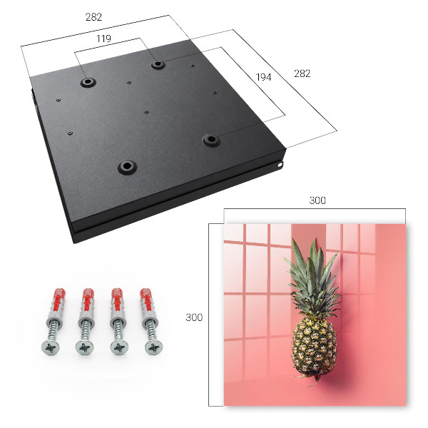 Armadietto portachiavi da parete Ananas esotico