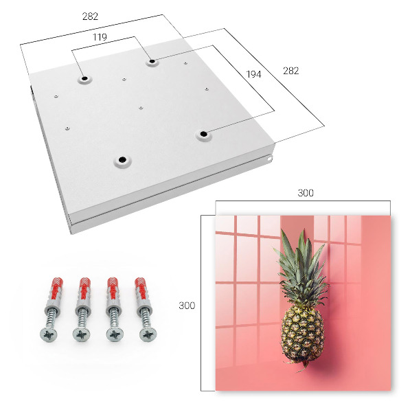 Armadietto portachiavi da parete Ananas esotico