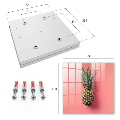Armadietto portachiavi da parete Ananas esotico