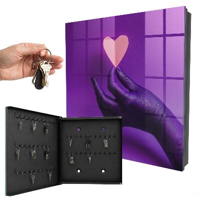 Cassetta portachiavi Amore viola