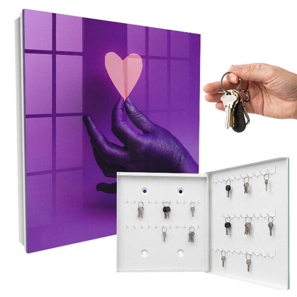 Cassetta portachiavi Amore viola
