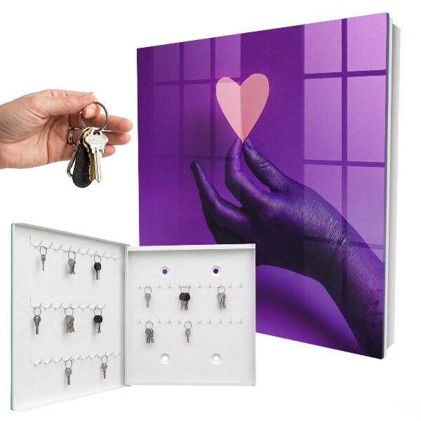 Cassetta portachiavi Amore viola