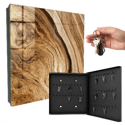 Cassetta portachiavi da muro Onde di legno