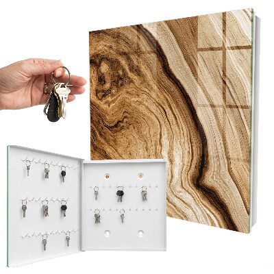 Cassetta portachiavi da muro Onde di legno