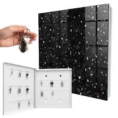 Armadietto portachiavi da parete Terrazzo nero