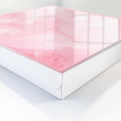 Armadietto portachiavi da parete Piume rosa