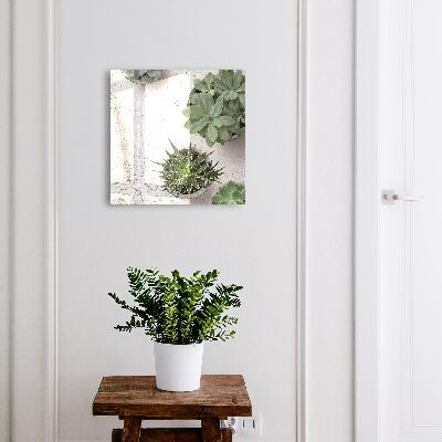 Cassetta portachiavi da muro Piante grasse verdi