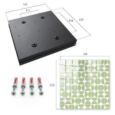 Armadietto portachiavi da parete Geometria verde