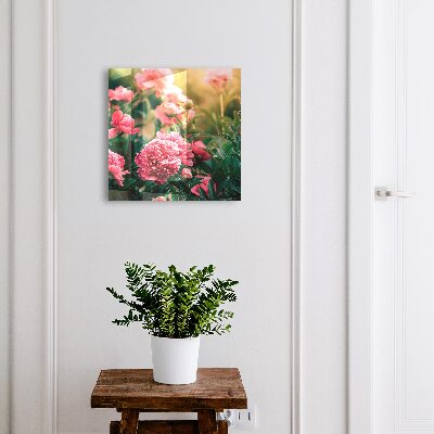 Cassetta portachiavi da muro Peonie rosa