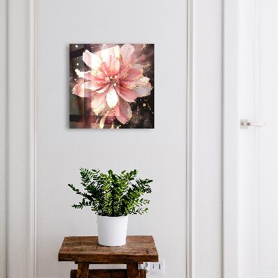 Cassetta portachiavi da muro Fiore rosa