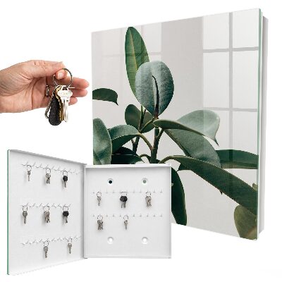 Cassetta portachiavi da muro Foglie di Ficus