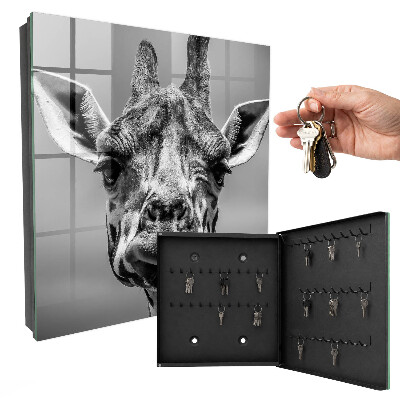 Armadietto portachiavi da parete Ritratto di una giraffa