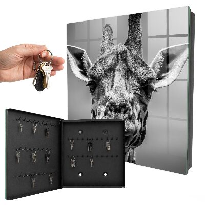 Armadietto portachiavi da parete Ritratto di una giraffa