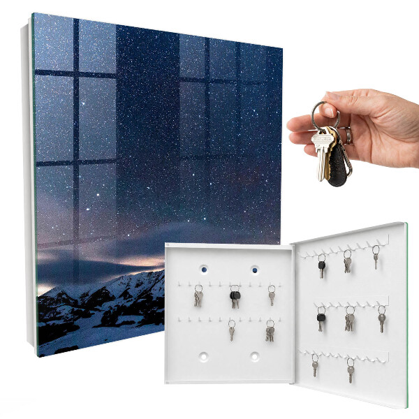 Armadietto portachiavi da parete Notte in montagna