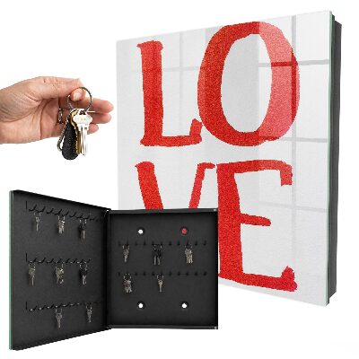 Cassetta portachiavi da muro Amore rosso