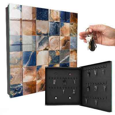 Armadietto portachiavi da parete Mosaico in marmo