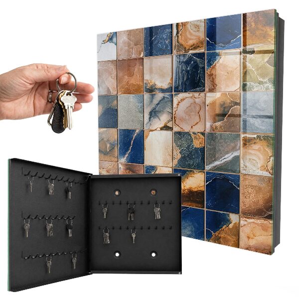 Armadietto portachiavi da parete Mosaico in marmo