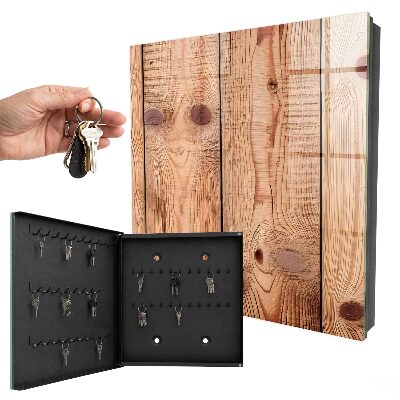 Cassetta portachiavi da muro Anelli di legno
