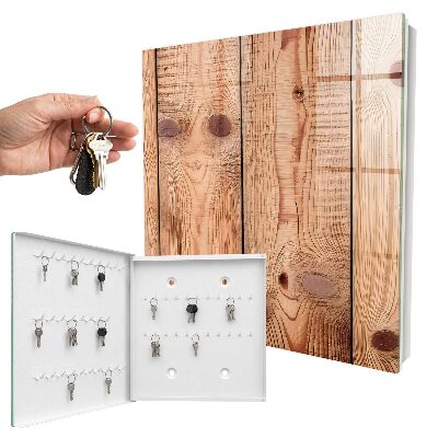 Cassetta portachiavi da muro Anelli di legno